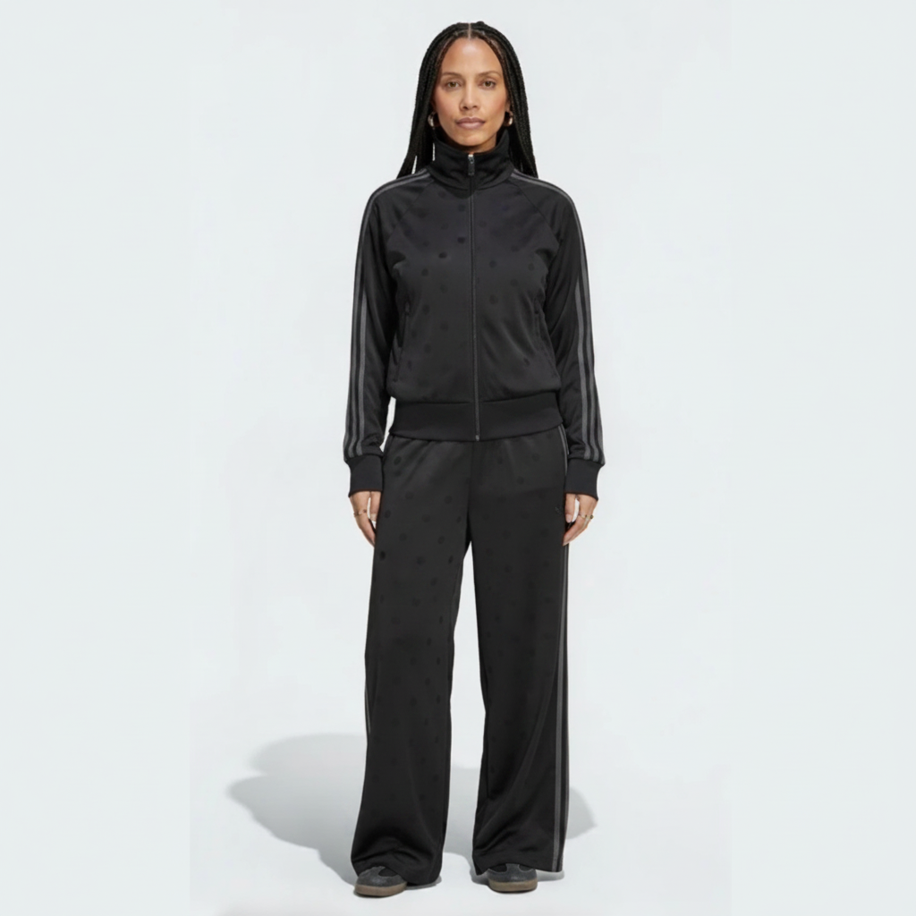 Black Polka Dot Athletic Apparel Set